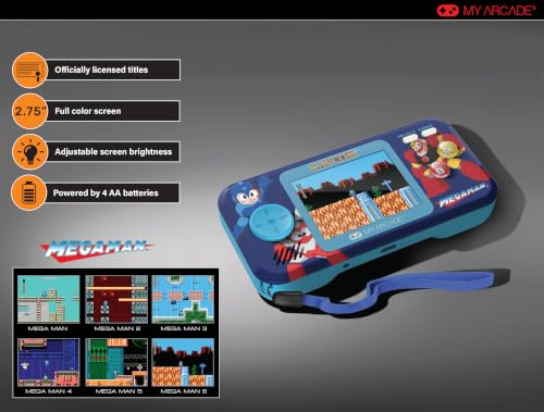 Image of My Arcade Megaman Pocket Player Pro: 6 Mega Man Games, Retro Handheld