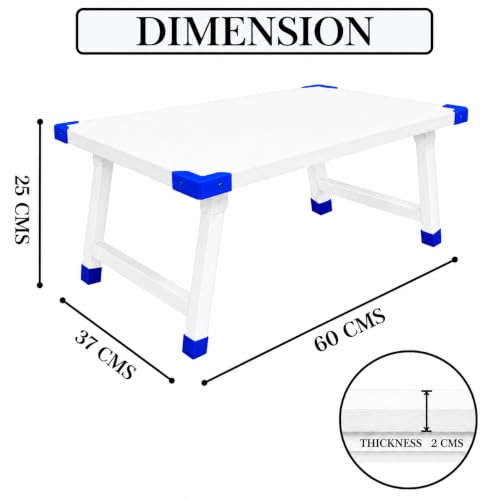 Image of Eduway Multipurpose Foldable White Board Laptop Table with 1 Duster & Marker | Heavy-Duty Portable Writing Desk for Bed, Study, Work from Home, Dining & Reading,