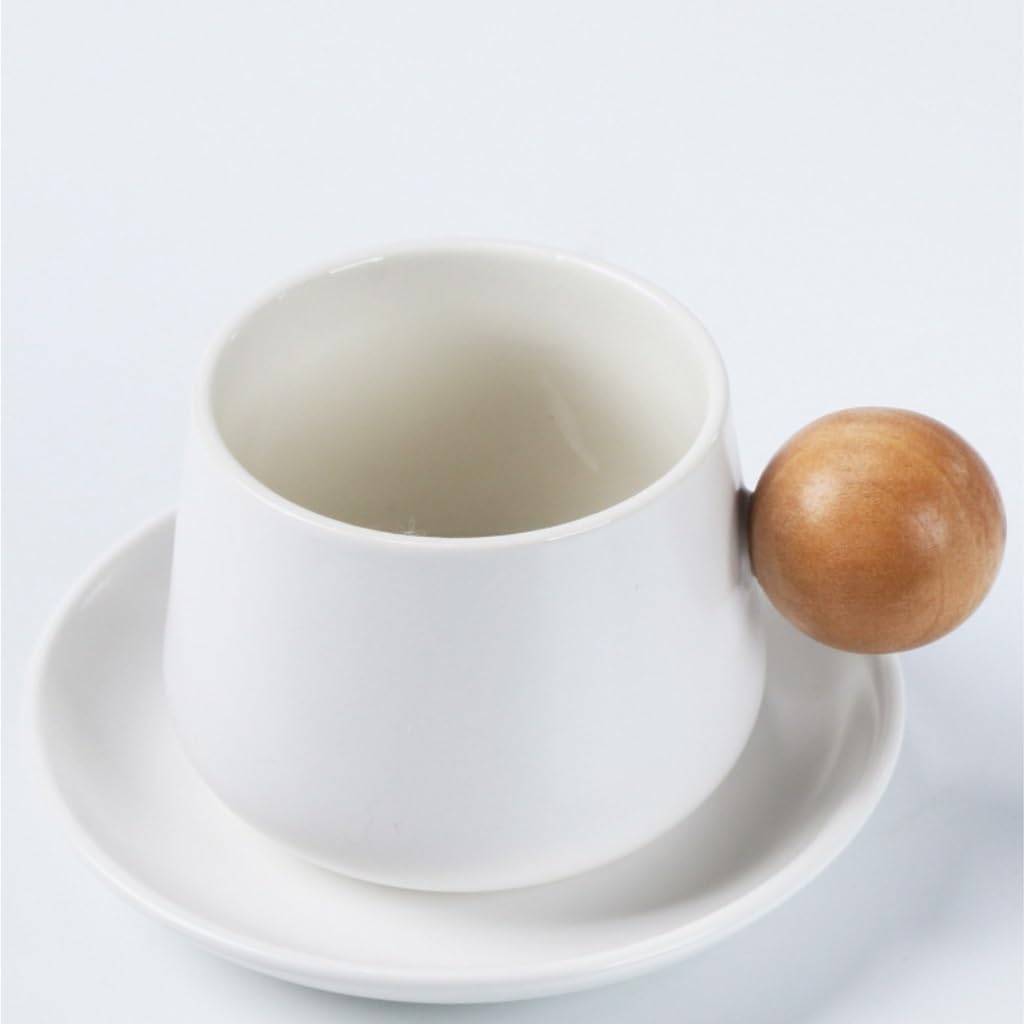 kubek ceramiczny, Zestaw filiżanek i spodków do kawy, ceramiczny kubek w stylu nordyckim o wysokiej wartości, prezent, filiżanka do popołudniowej herbaty o wysokiej wartości(Black)