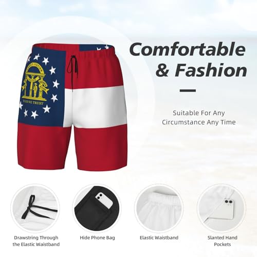 Short de bain homme Géorgie anti irritation avec boxer de compression