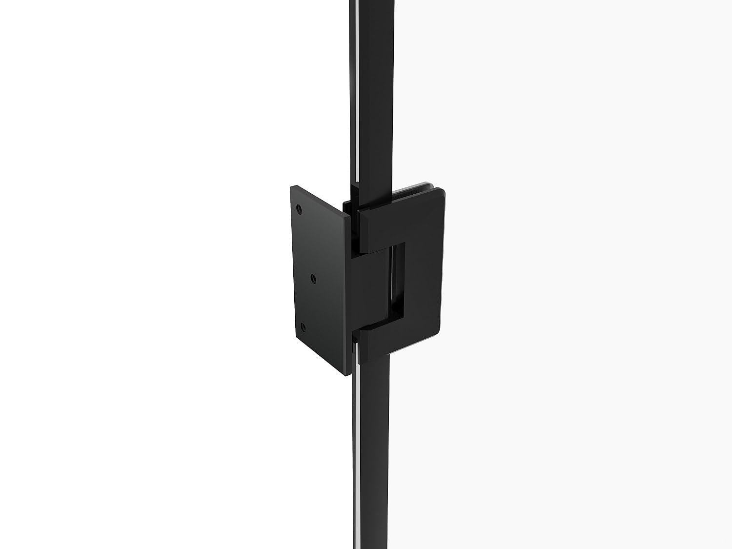 Vente-unique - Puerta con marco Seroto - L 73cm x A 0.8cm x H 204cm - cristal templado - negro