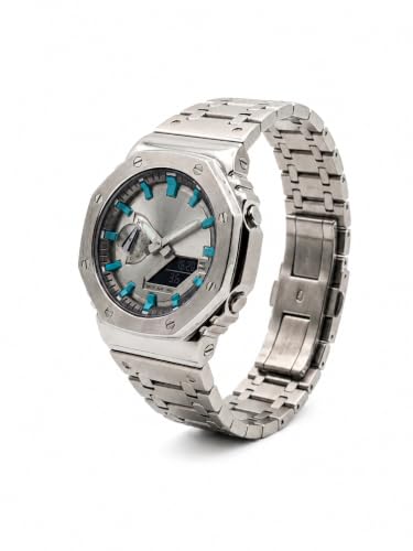 Image of Premium Stainless Steel Analog Digital Watch with Premium Gift Box - Waterproof Quartz Wrist Watch with Luminous Markers, Calendar Display, Durable Metal Strap, Luxury Sports Watch
