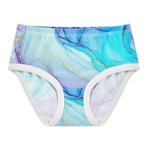Watercolor Swirls Blue Purple Girls Underwear Toddler 2t Cotton Little Girl Panties Florals Briefs Girls Undies