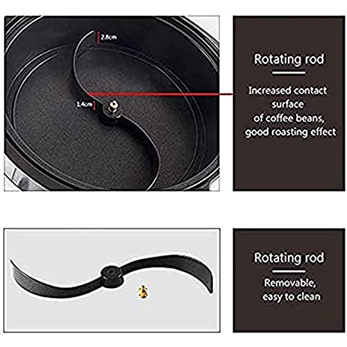 LHLYL-DP Elektrischer Kaffee Grüne Bohnen Röstmaschine Edelstahl Elektrische Kaffeebohnen Bäcker für Kaffee Mais Popcorn… - Image 4