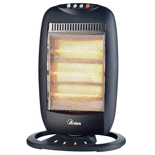 ARDES AR454B HALO 12 Estufa Halógena Oscilante 3 Elementos de Calentamiento Estufa Halógena de Bajo Consumo Panel de Mandos y Manija de Transporte Estufa Calentamiento Silenciosa Oscilante | Ya disponible en tu tienda friki favorita! En mundofriki.es!