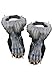 Fun World Unisex-Adult's Silver Werewolf Shoe Covers, gray, Standard