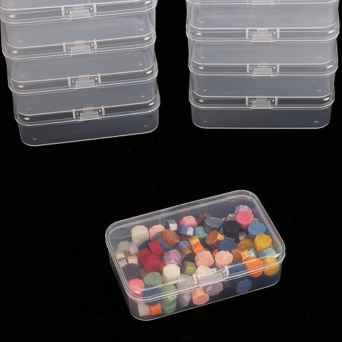 image for Herdusa 10PCS Small Clear Plastic Beads Storage Containers Box Transpa