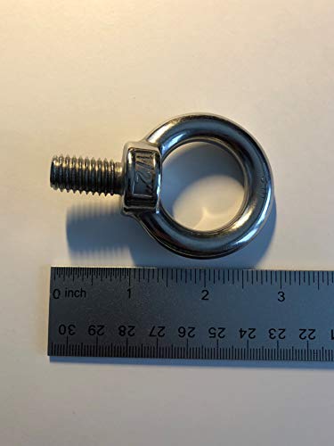 Image of US STAINLESS 10 Pieces Stainless Steel 316 Lifting Eye Bolt 1 /2 inch UNC Pitch of 13 Marine Grade