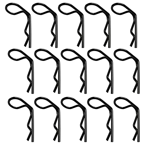 Gdool 30-Pack 90-Degree Angle Body Clips Bent Springy Pins For All 1/10 Scale Model Car Truck Crawler Truck(Black) #TOP3