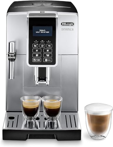 De'Longhi Dinamica ECAM 350.35.SB Kaffeevollautomat mit Profi-Milchaufschäumdüse für Cappuccino, Espresso und Long Coffee Direktwahltasten, Digitaldisplay, x2-Funktion, Silber mit DLSC 500 Entkalker – Bild 3