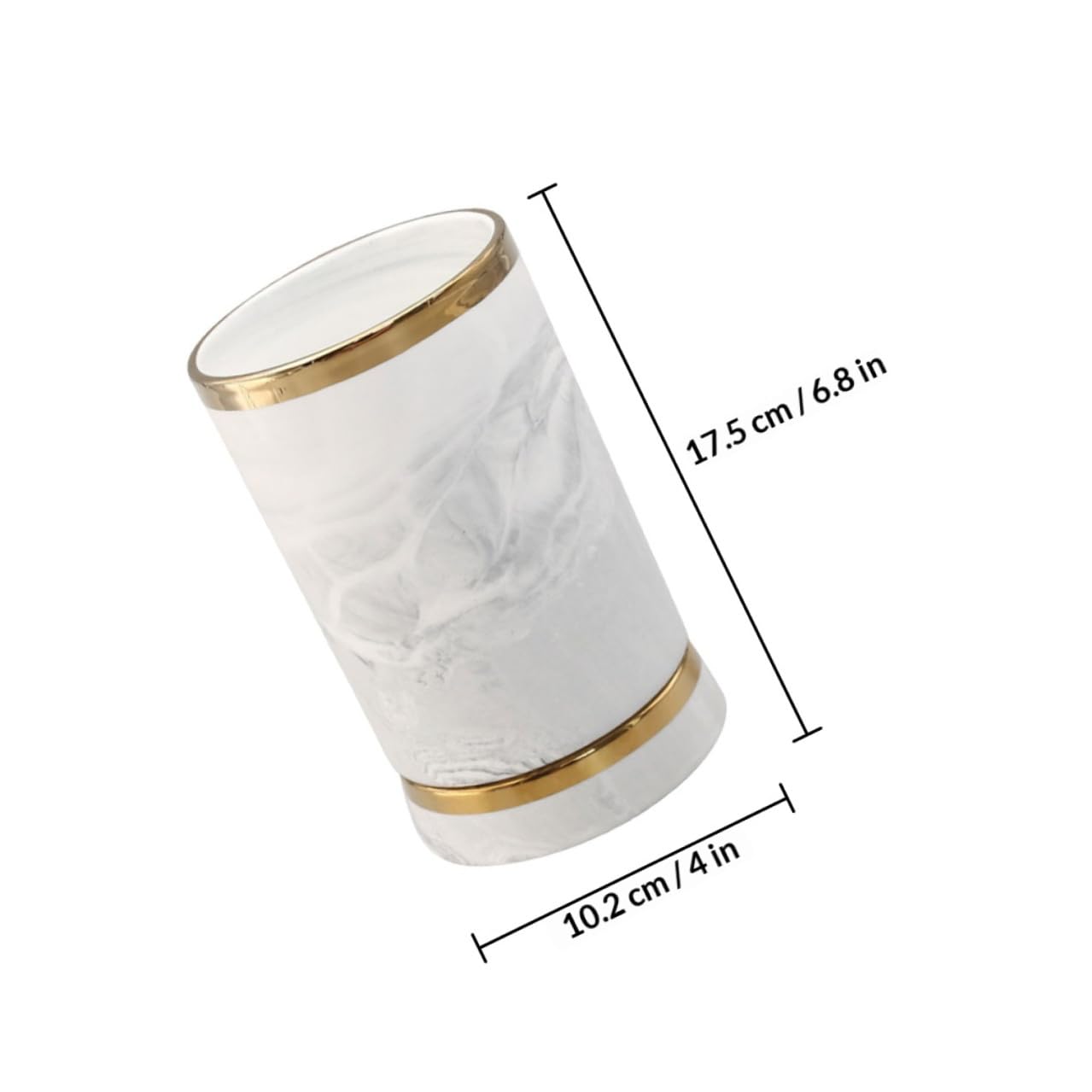 Amosfun Soporte Borde Estilo Mármol y Dorado de Capacidad , Moderno Gran Cerámica Diseño para para Mantener Ordenada Utensilios Cocina la