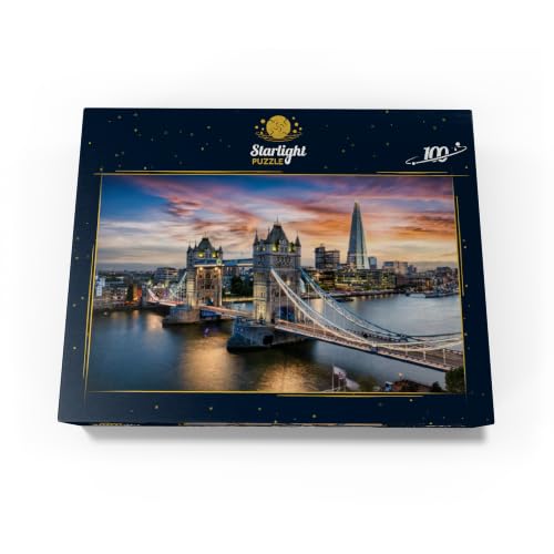 MyPuzzle Tower Bridge and Skyline of London, Great Britain - Rompecabezas Premium de 100 piezas para Adultos miniatura 4