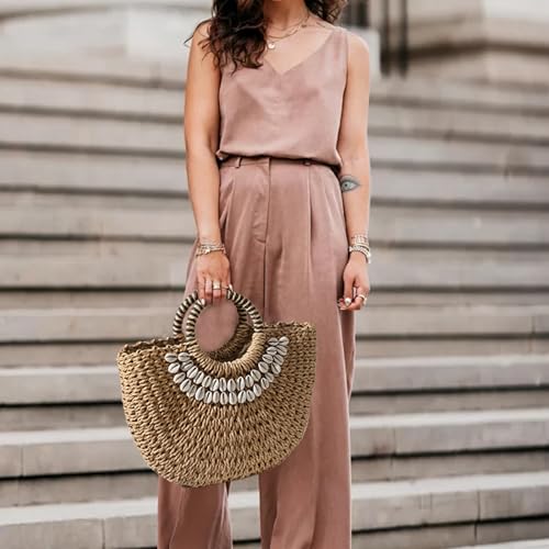 Bolsos de paja para mujer espaciosos para llevar todo a la playa con estilo 2