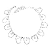 Holibanna Tobillera Ajustable Con Cristales Brillantes Para Mujer Pulsera De Verano Para Sandalias y Ocasiones Especiales