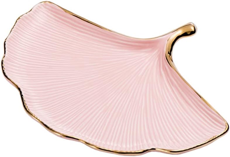 Leaf Shaped Jewelry Tray Dish for Entryway - Ceramic Trinket Dish Ring Dish Holder for Women - Thanksgiving Birthday Gifts - Desk Accessories - Key Bowl for Earrings Bracelet Watch