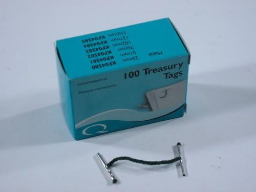 Pack Of 200 Premium Quality 102mm Metal End Treasury Tags : Amazon.co ...