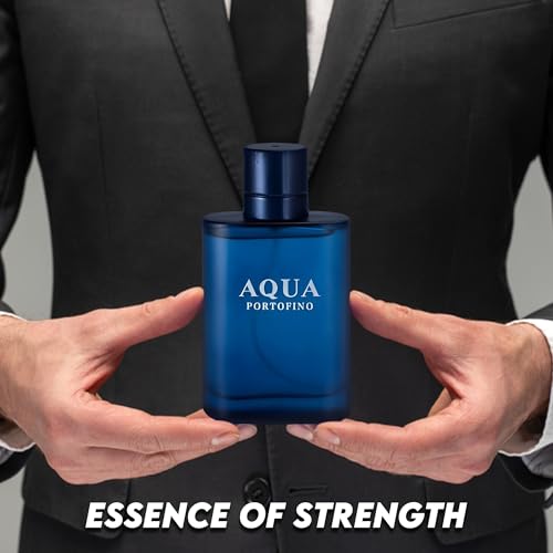 Image of Men's Cologne Aqua Portofino Original Natural Spray Eau De Toilette,Long-Lasting Scent Perfume for Men Elegant Bottle - Great Holiday Gift, 3.4 Fl Oz /100 Ml