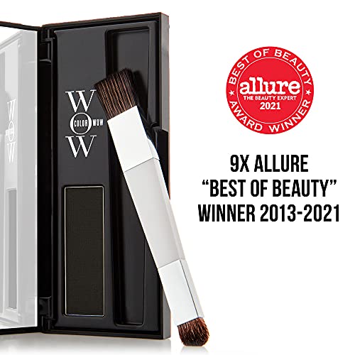 Color Wow Root Cover Up, Black – Instantly Cover Greys + Touch Up Highlights, Create Thicker-Looking Hairlines, Water-Resistant, Sweat-Resistant - No Mess Multi-Award-Winning Root Touch Up #TOP1