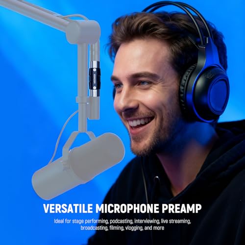 NEEWER PP04 Preamplificador Micrófono Solo para Dinámicos Mics, 3-Pin XLR Preamplificador Accesorio con 25dB Gain & Salida Audio Limpia Pura Alta Fidelidad Baja Impedancia, Requiere 48V Phantom Power - imagen 2