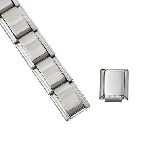 Sexy Sparkles Starter Italian Charm 18 Link Bracelet 17.5 Cm (Plain Silver Tone) #TOP1