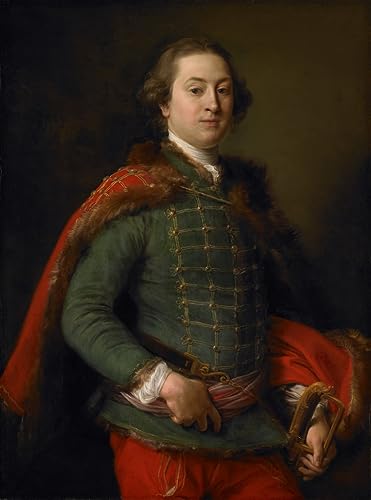 Portrait John Woodyeare Pompeo Batoni poster toile anti reflet mur