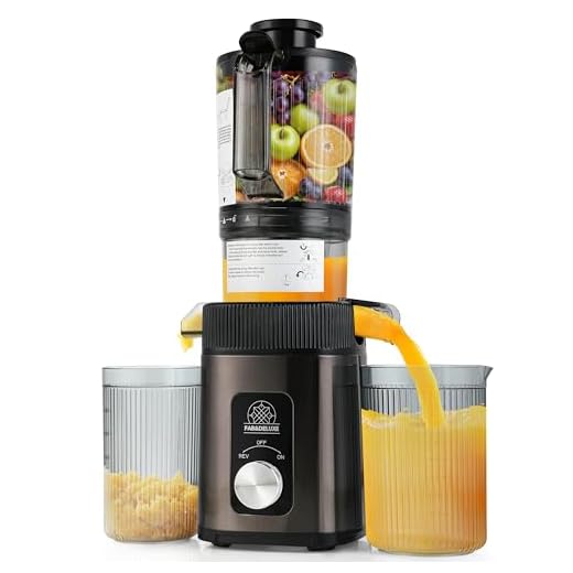 Cold Press Juicer - Juicer Machines with 4.3" Wide Feed Chute, 34oz Slow Masticating Juicer for Fruits and Vegetables, 99% High Juice Yield, Reverse Function, Dishwasher Safe