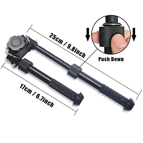 Uuq Qv8 6-9 Inches Tactical Rifle Adjustable Bipod For Hunting And Shooting, Mount Base For Mlok Handguards, Directly Attach To M-Rail System, W/Spike Feet, Integral Model M1P #TOP2