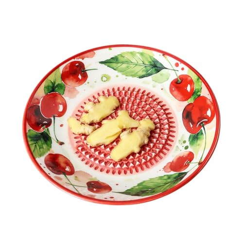 Handmade Ceramic Garlic Grater Plate - Concentric Manual Ginger & Veg