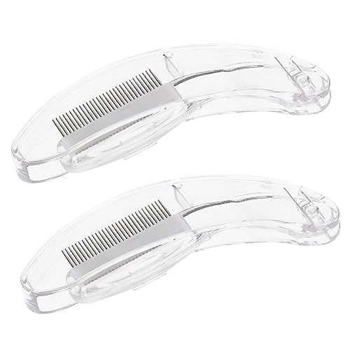 Didiseaon 2pcs Makeup Tool Eyebrow Comb Dense Lash Comb Eyelash Separating Brush Metal Lash Brush for Women