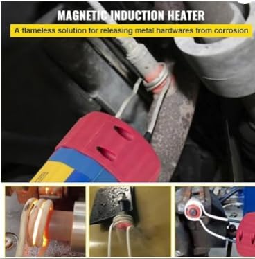 Chauffage magnétique à induction 1000 W | Pistolet thermique sans flamme 220 V avec 10 bobines | Ensemble de chauffage à induction automobile professionnel pour atelier et bricolage