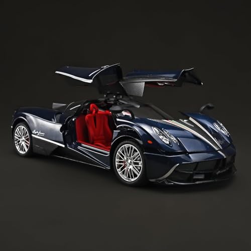 Image of LONGMIRE Pagani Huayra Dinastia 1:18 Scale Alloy Metal Pull Back Die-cast Model Car Toy with Openable Doors Light and Music for Kids and Boys
