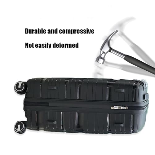 Luggage Sets, Hardside Luggage Sets, 3-Piece Luggage with Spinner Wheels & TSA lock, Portable Expandable Suitcase, Lightweight Carry on Luggage (Black, 20/24/28)4