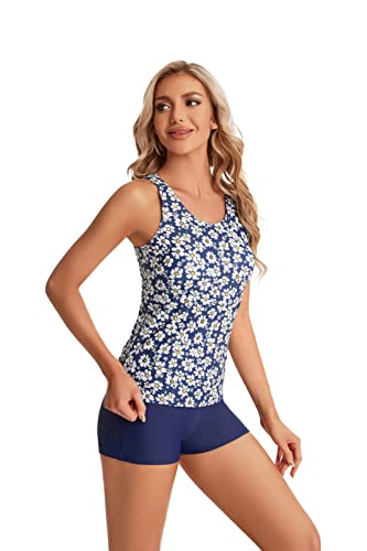 Tenue de plage tankini à fleurs pour les vacances d'été