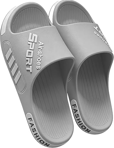 Image of Beach Pool Slides Sandals for Men,Bathroom Shower Shoes,Couple Slides Slippers Outdoor Indoor,Home House Slide Sandals