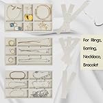 Set of 8 Stackable Jewelry Organizer Trays with 1 Lid for Drawer & Dresser Organizer, Adjustable Velvet Jewelry Box Tray Earring Organizer Necklace Storage Ring Bracelet Display Case (Beige) - Image 4