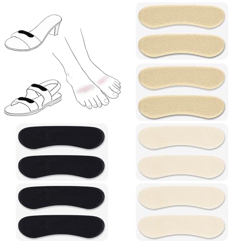 Image of Cutecrop 6 Pair Sandal Shoe Strap Extender Heel Sandal Strap Cushion Strips Heel Grips Liner Insert for Shoes Too Big Preventing Slipping, Rubbing, Non-Slip (Classic)