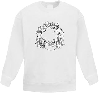 Azeeda 'Pumpkin Wreath' Kid's Sweatshirt/Jumper (9-11 Years) (KW00035326)