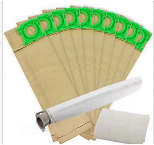 AME Spares Service Pack For Sebo Vacuum Cleaners X Series, x1, x2, x3, x4, x5, 370, 470 - Pack Of 10 Bags & 2 Filters, 5094ER 5093ER