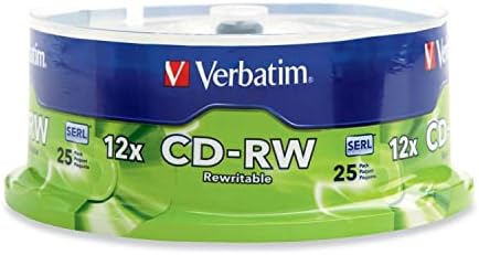 Verbatim CD-RW 700MB 2X-12X Rewritable Media Disc - 25 Pack Spindle