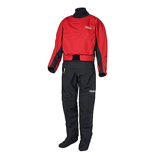 Yak Kayak & Kajak - Herren Horizon Kayak Drysuit Dry - Rot - Easy Stretch atmungsaktiv 3 Schicht - Dry Suit Wasserdicht