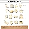 100 Pcs Forest Animals Theme Unfinished Wood Craft Owl Rabbit Butterfly Lizard Mushroom Tree Trunk Shape Blank Wooden Cutout Decorations for DIY Craft Party Supplies Home Decoration #1