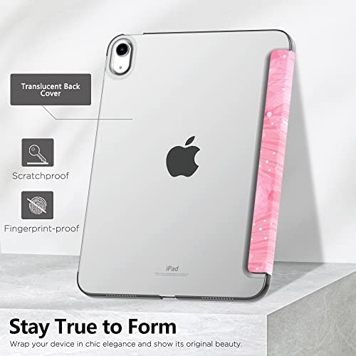 Image of MoKo for iPad (A16) 11th Generation Case 11 Inch 2025, iPad 10th Generation Case 10.9 Inch 2022, Slim Stand Hard PC Translucent Back Shell Smart Cover, Support Touch ID, Auto Wake /Sleep, Coreopsis