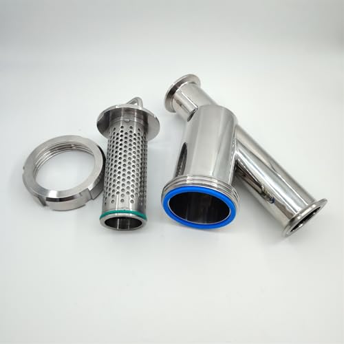 Wye Y-Typ Tri-Clamp Schmufzfänger, 150 Mikron Filter, Edelstahl SS304 1.4301 TC Strainer (1,5)