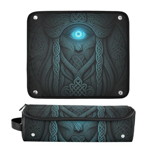 Bolso de viaje para herramientas de cabello con tapete de hierro para planchas y rizadores, gran capacidad organizadora para estilizadores de cabello miniatura 3