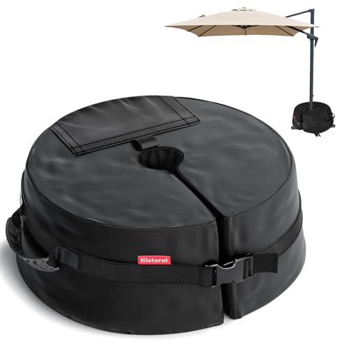 Eletorot Garden Parasol Base Weights Bag: Heavy Duty Umbrella Stand Sandbags Up to 50kg, Suitable for Garden Cantilever Banana Overhanging Parasol Cross Stand, Gazebo Weights for Patio Outdoor Garden