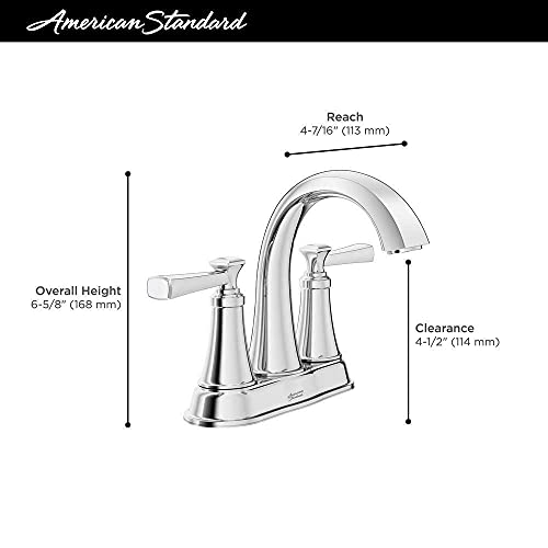 Glacier Bay American Standard Rumson 4 In. Centerset 2-Handle Bathroom Faucet In Polished Chrome #TOP3