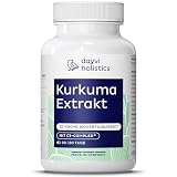 Dayvi Holistics® Kurkuma Extrakt Kapseln Hochdosiert [VEGAN] - Curcuma Kapseln Piperin - Pflanzliches Ergänzungsmittel Kurkuma Curcuma Kapseln - Curcumin Extrakt Turmeric Capsules (90 Kapseln)