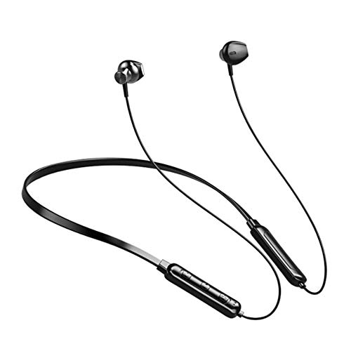 Bluetooth 5.0 Kopfhörer, HiFi-Bass-Stereo mit Mikrofon, Noise Cancelling-Kopfhörer für Training, Laufen, Fitness, 8 Stunden Spielzeit, Schwarz