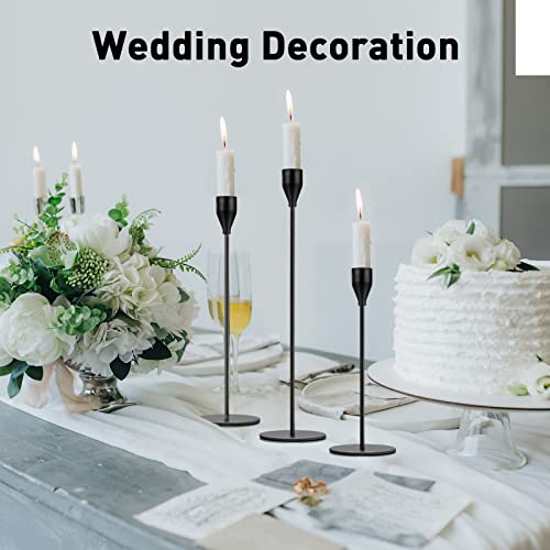 Black Candlestick Holder Set Of 12 For Taper Candles, Decorative Candle Holders Bulk Candle Stick Holders Taper Candle Holders For Table Centerpiece Wedding Dinning Party Anniversary Home Decor #TOP4