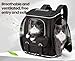 Pecute Cat Backpack Carrier,Anti-Gravity 30% Energy Saving, Dog Backpack with Waterproof PU Leather, Cat Carrier for Small Dog,Suitable for Climbing, Hiking, Traveling, Brown
